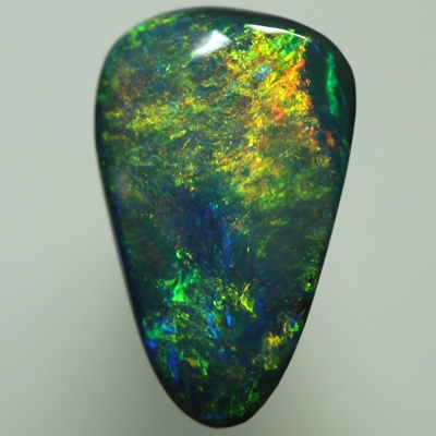 SOLID BLACK OPAL Bright golden fire moves to and fro